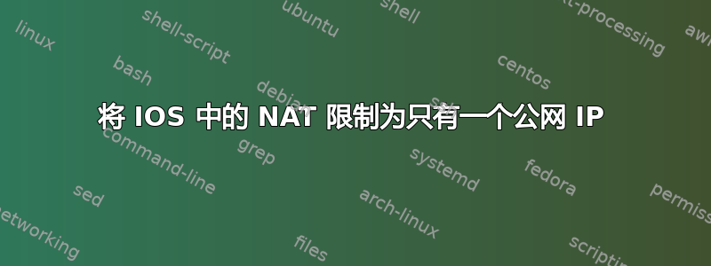 将 IOS 中的 NAT 限制为只有一个公网 IP