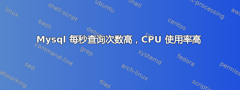 Mysql 每秒查询次数高，CPU 使用率高