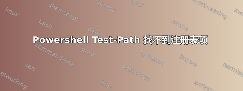 Powershell Test-Path 找不到注册表项