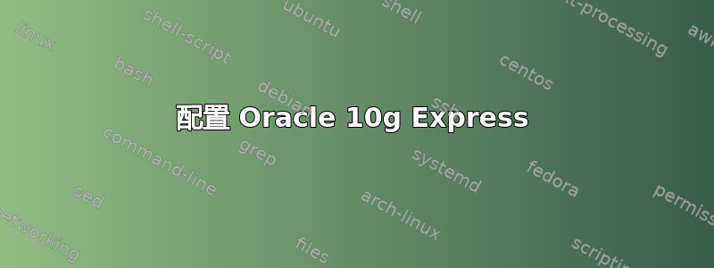 配置 Oracle 10g Express