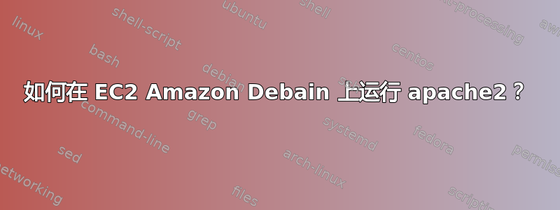 如何在 EC2 Amazon Debain 上运行 apache2？