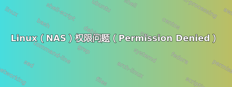 Linux（NAS）权限问题（Permission Denied）