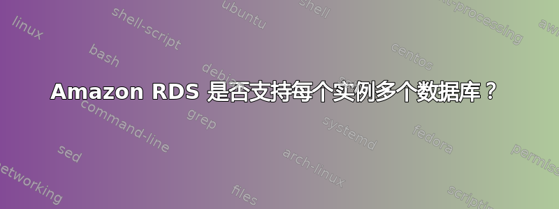 Amazon RDS 是否支持每个实例多个数据库？