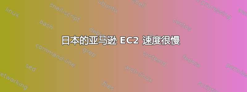 日本的亚马逊 EC2 速度很慢 