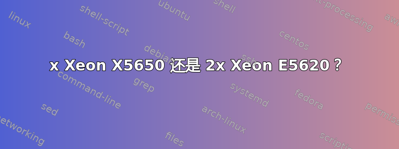 1x Xeon X5650 还是 2x Xeon E5620？