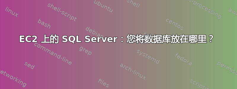 EC2 上的 SQL Server：您将数据库放在哪里？