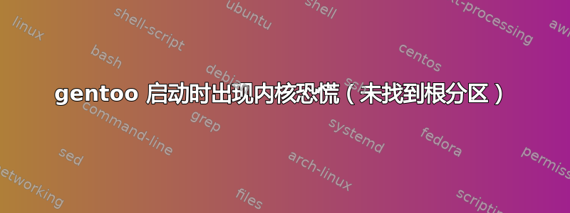 gentoo 启动时出现内核恐慌（未找到根分区）