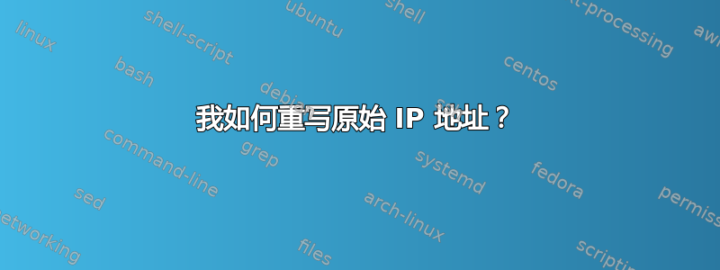 我如何重写原始 IP 地址？