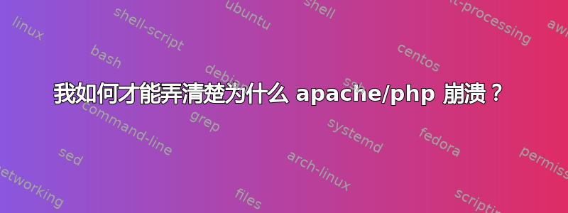 我如何才能弄清楚为什么 apache/php 崩溃？