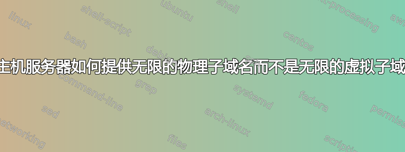 共享主机服务器如何提供无限的物理子域名而不是无限的虚拟子域名？