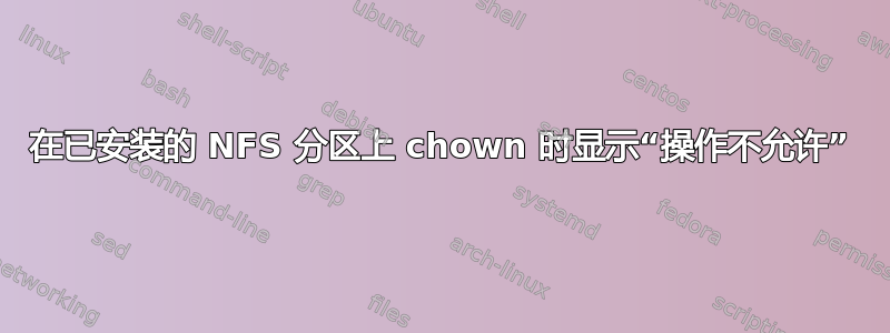 在已安装的 NFS 分区上 chown 时显示“操作不允许”