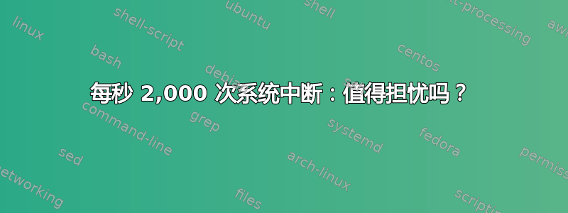 每秒 2,000 次系统中断：值得担忧吗？