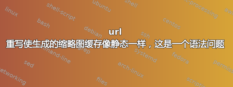 url 重写使生成的缩略图缓存像静态一样，这是一个语法问题