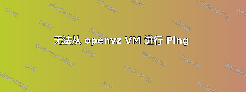 无法从 openvz VM 进行 Ping