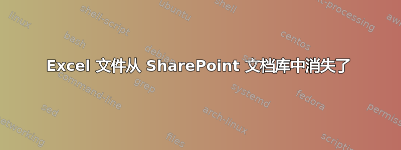 Excel 文件从 SharePoint 文档库中消失了