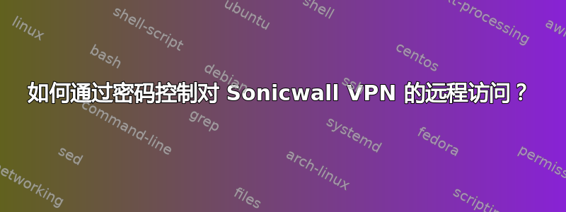 如何通过密码控制对 Sonicwall VPN 的远程访问？