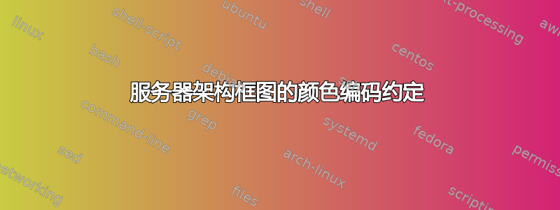 服务器架构框图的颜色编码约定