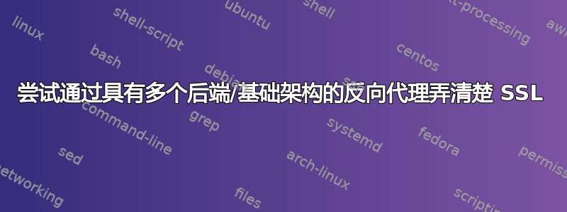 尝试通过具有多个后端/基础架构的反向代理弄清楚 SSL