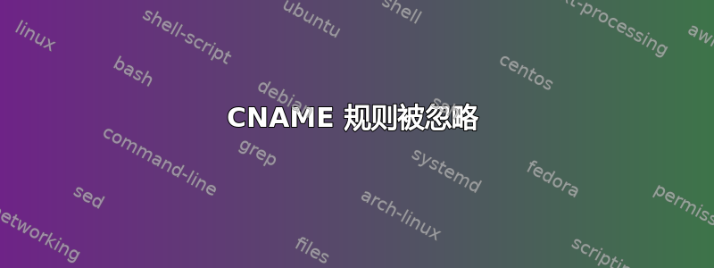 CNAME 规则被忽略