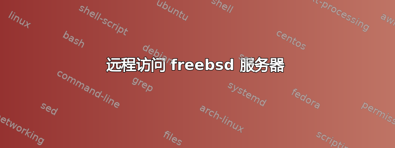 远程访问 freebsd 服务器