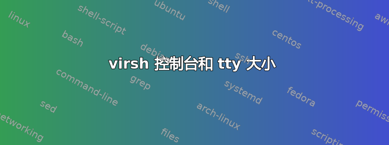 virsh 控制台和 tty 大小