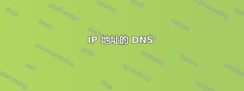 IP 地址的 DNS