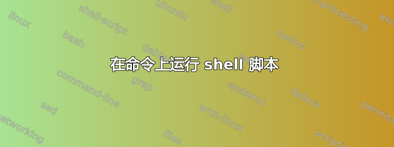 在命令上运行 shell 脚本