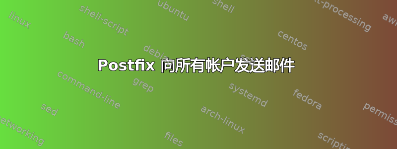 Postfix 向所有帐户发送邮件