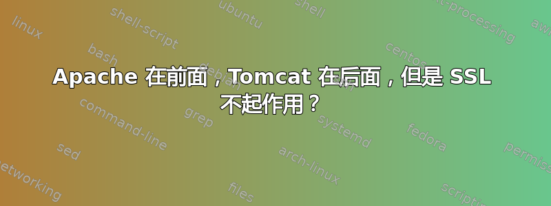 Apache 在前面，Tomcat 在后面，但是 SSL 不起作用？