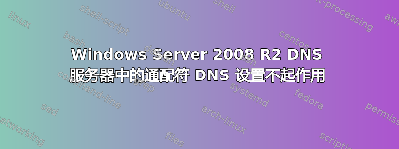 Windows Server 2008 R2 DNS 服务器中的通配符 DNS 设置不起作用