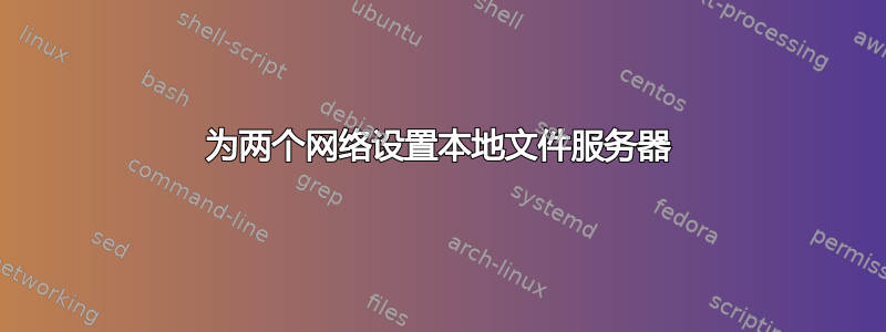 为两个网络设置本地文件服务器