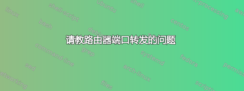 请教路由器端口转发的问题