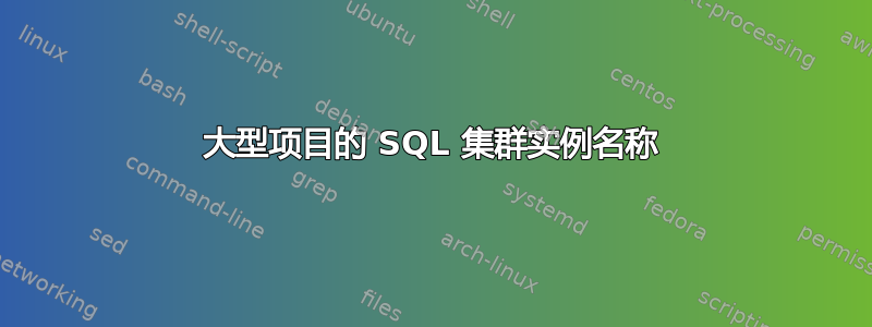 大型项目的 SQL 集群实例名称