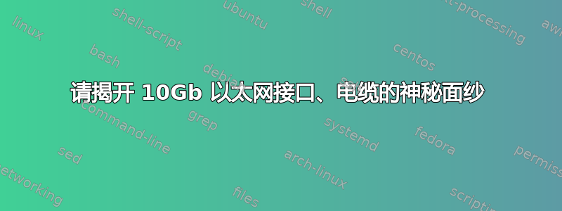 请揭开 10Gb 以太网接口、电缆的神秘面纱