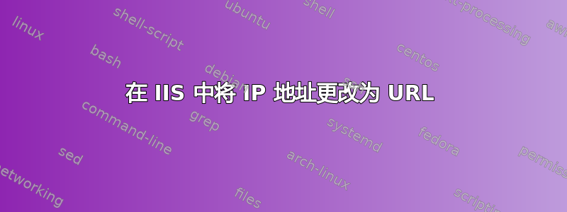 在 IIS 中将 IP 地址更改为 URL