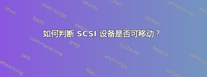 如何判断 SCSI 设备是否可移动？