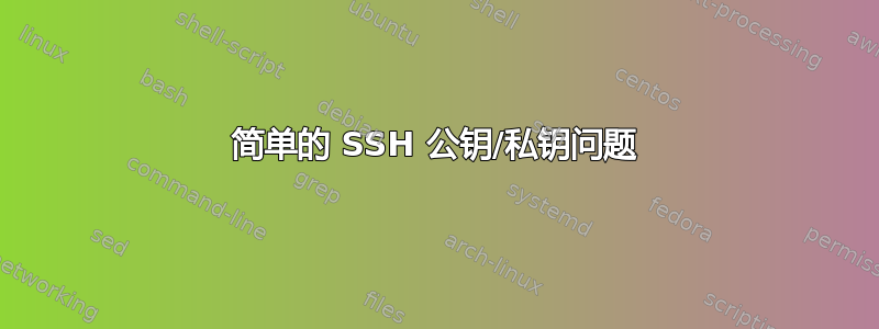 简单的 SSH 公钥/私钥问题