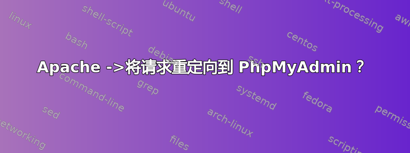 Apache ->将请求重定向到 PhpMyAdmin？