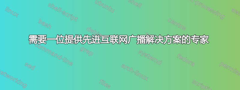 需要一位提供先进互联网广播解决方案的专家