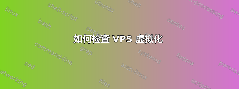 如何检查 VPS 虚拟化