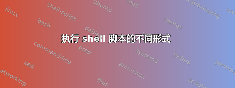 执行 shell 脚本的不同形式