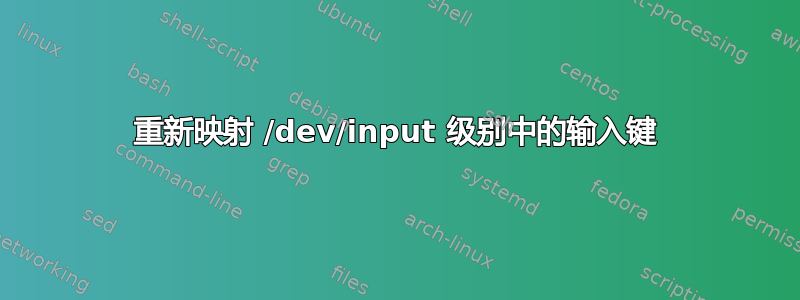 重新映射 /dev/input 级别中的输入键