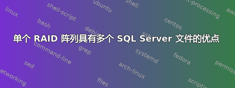 单个 RAID 阵列具有多个 SQL Server 文件的优点