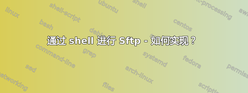 通过 shell 进行 Sftp - 如何实现？