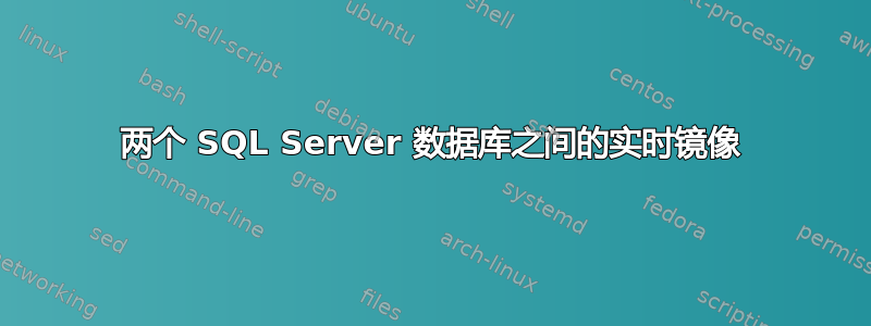 两个 SQL Server 数据库之间的实时镜像