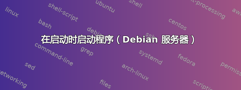 在启动时启动程序（Debian 服务器）