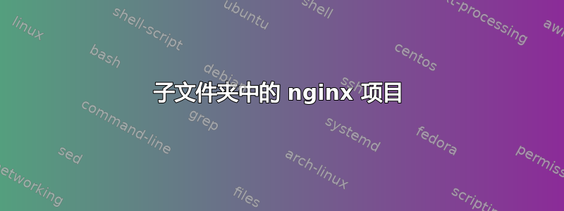 子文件夹中的 nginx 项目