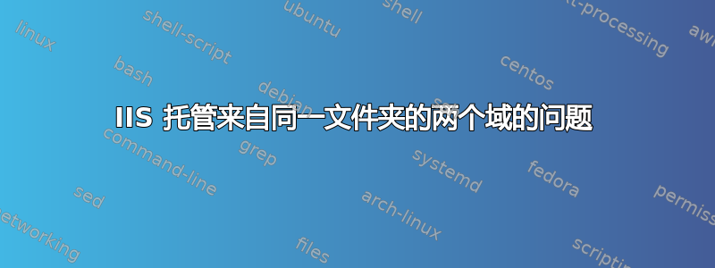 IIS 托管来自同一文件夹的两个域的问题