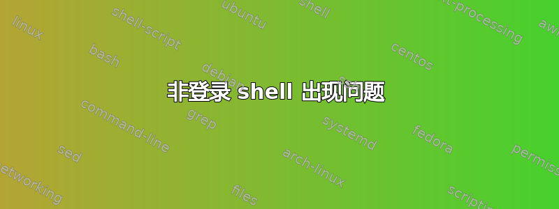 非登录 shell 出现问题