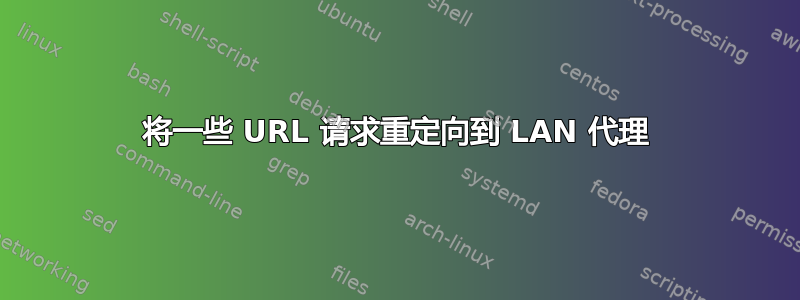 将一些 URL 请求重定向到 LAN 代理